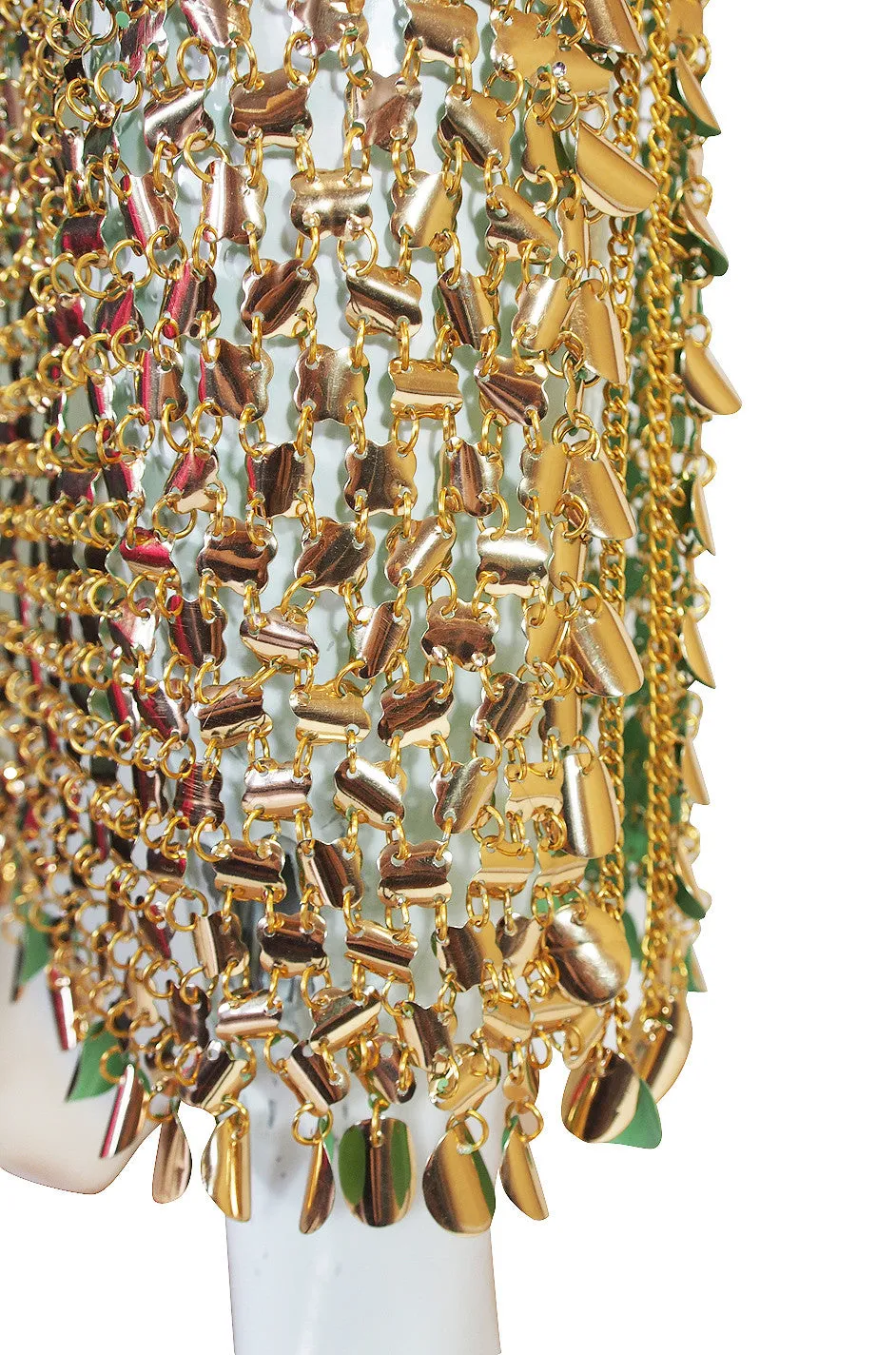 1970s Paco Rabanne Chain Mail Maxi Dress