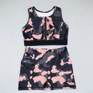 2Pcs Camo Yoga Sets