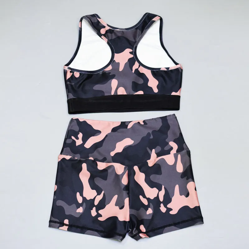 2Pcs Camo Yoga Sets