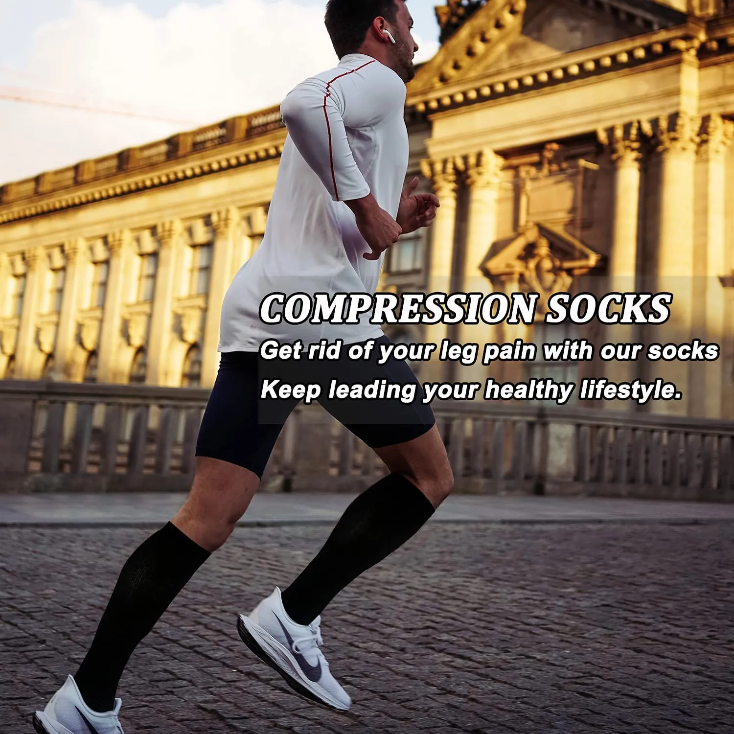 4-Pairs Copper Compression Socks for Man and Woman (15-20 mmHG）| ACTINPUT