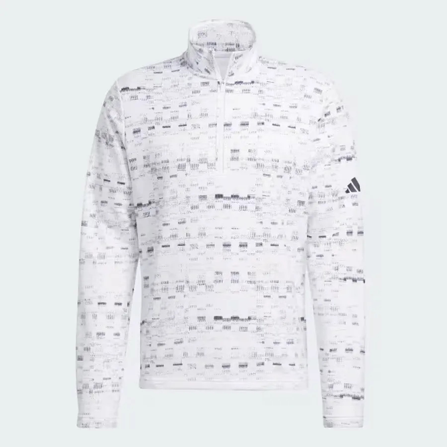 Adidas Core Printed Quarter Zip Pullover - White