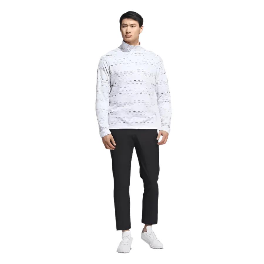 Adidas Core Printed Quarter Zip Pullover - White