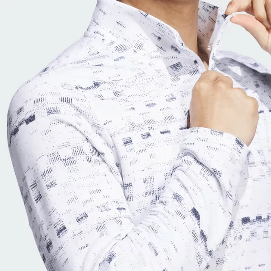 Adidas Core Printed Quarter Zip Pullover - White