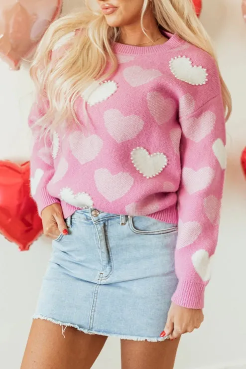 All Over Heart Sweaters