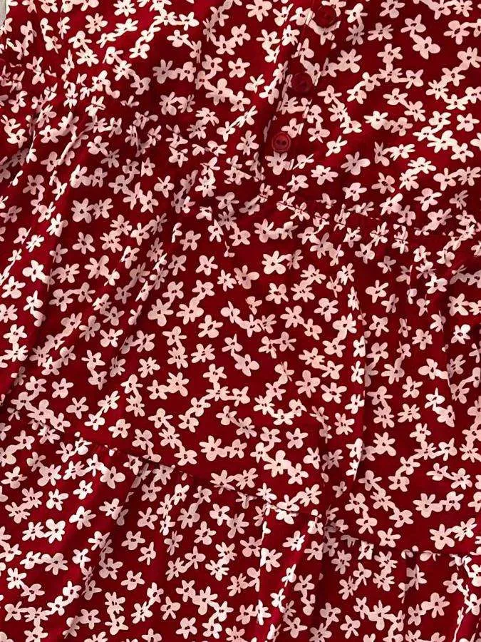 Amanda - Red White Ditsy Floral