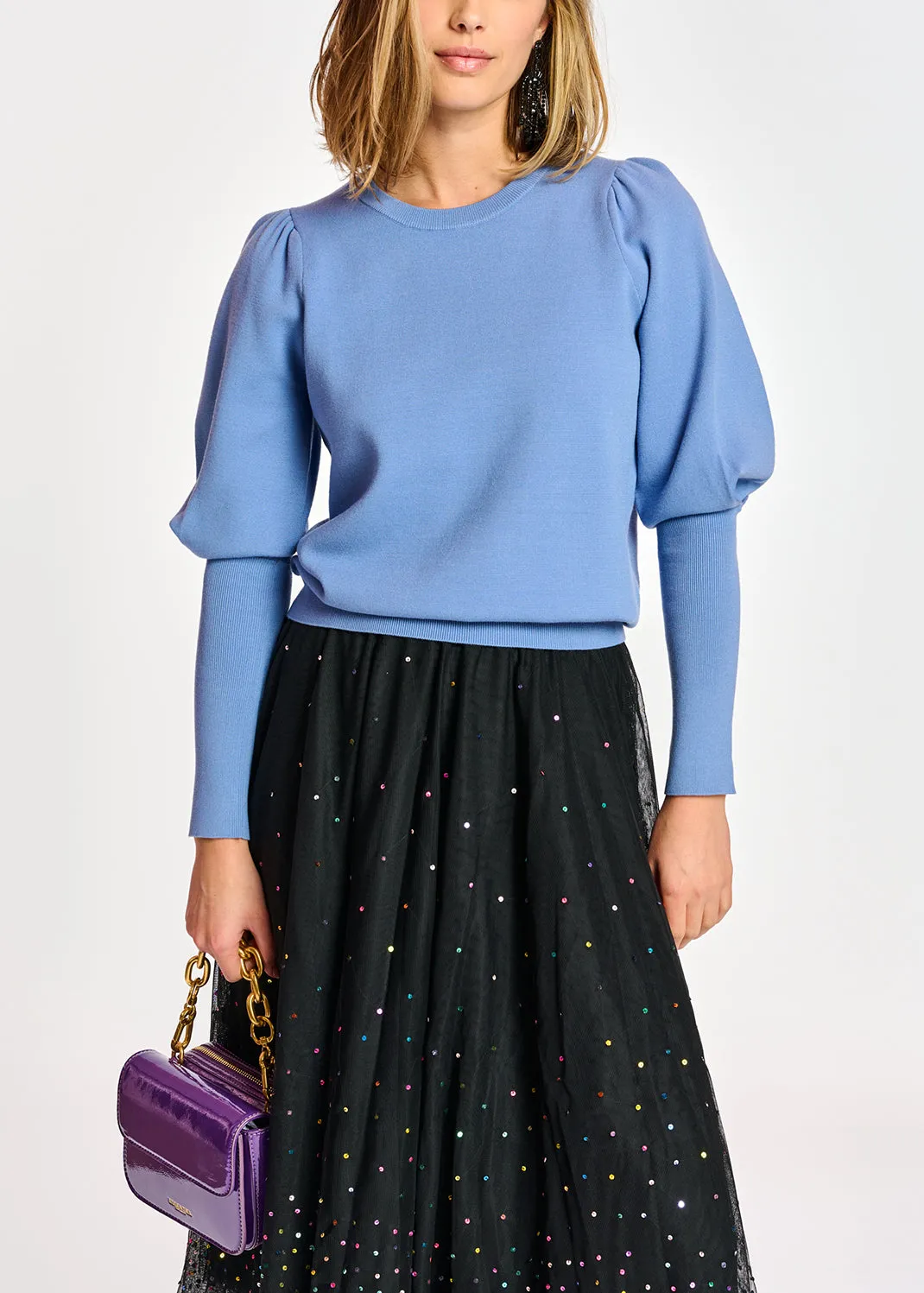 Anergy puff sleeve sweater