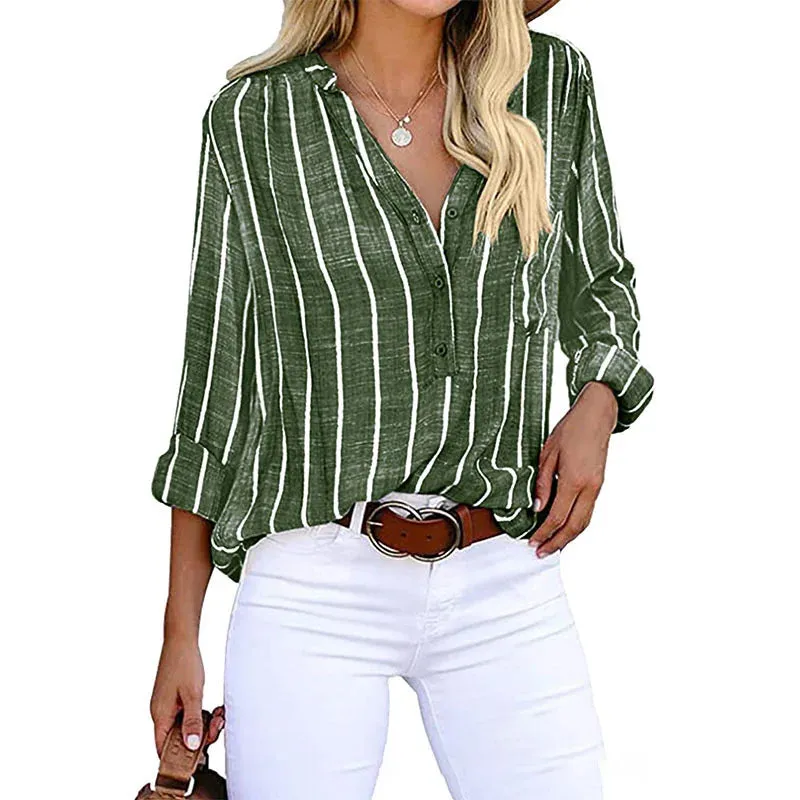 Annie | Elegante lockere gestreifte Bluse