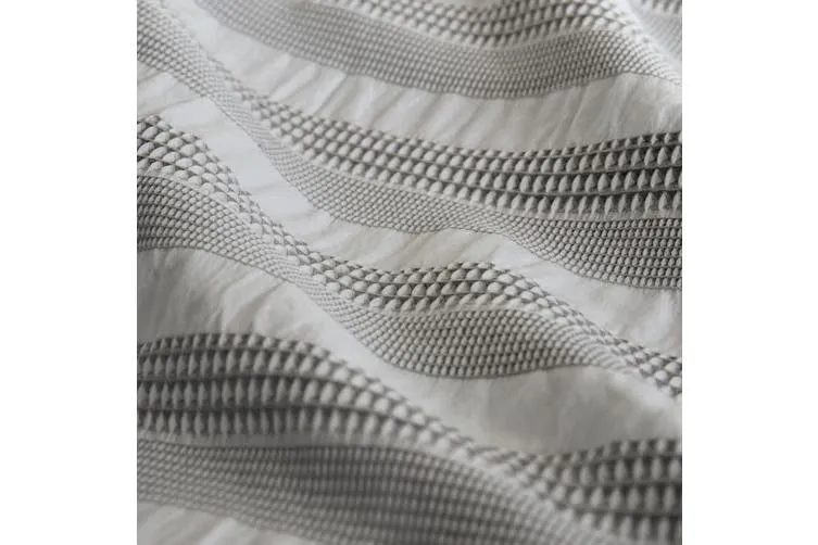 ARDOR BOUDOIR "Cove" TEXTURED CHARCOAL QUILT COVER SET