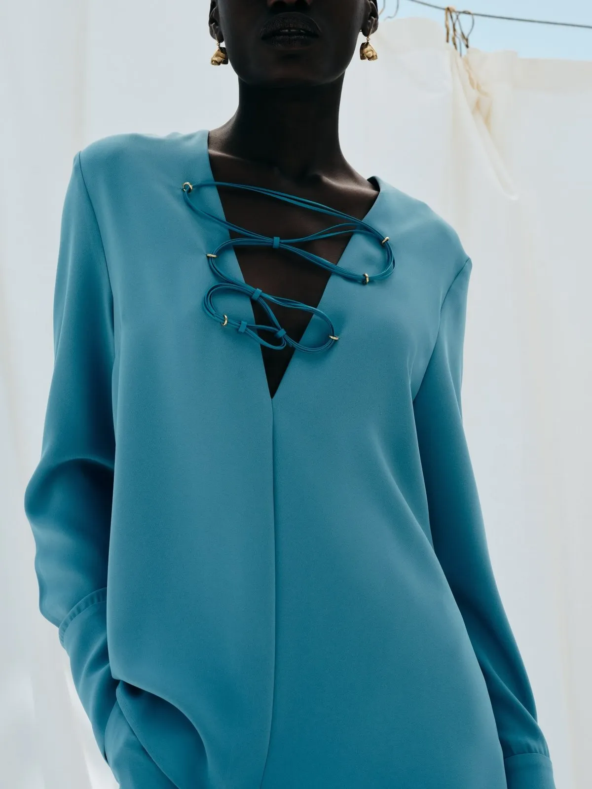 Astros V-Neck Loose Cut Blouse