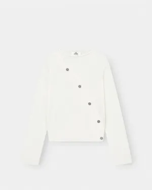 Asymmetric Cardigan Cream White
