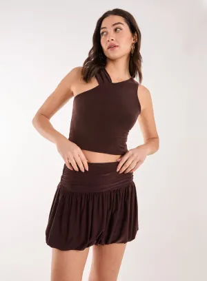 Asymmetric Strap Crop Top