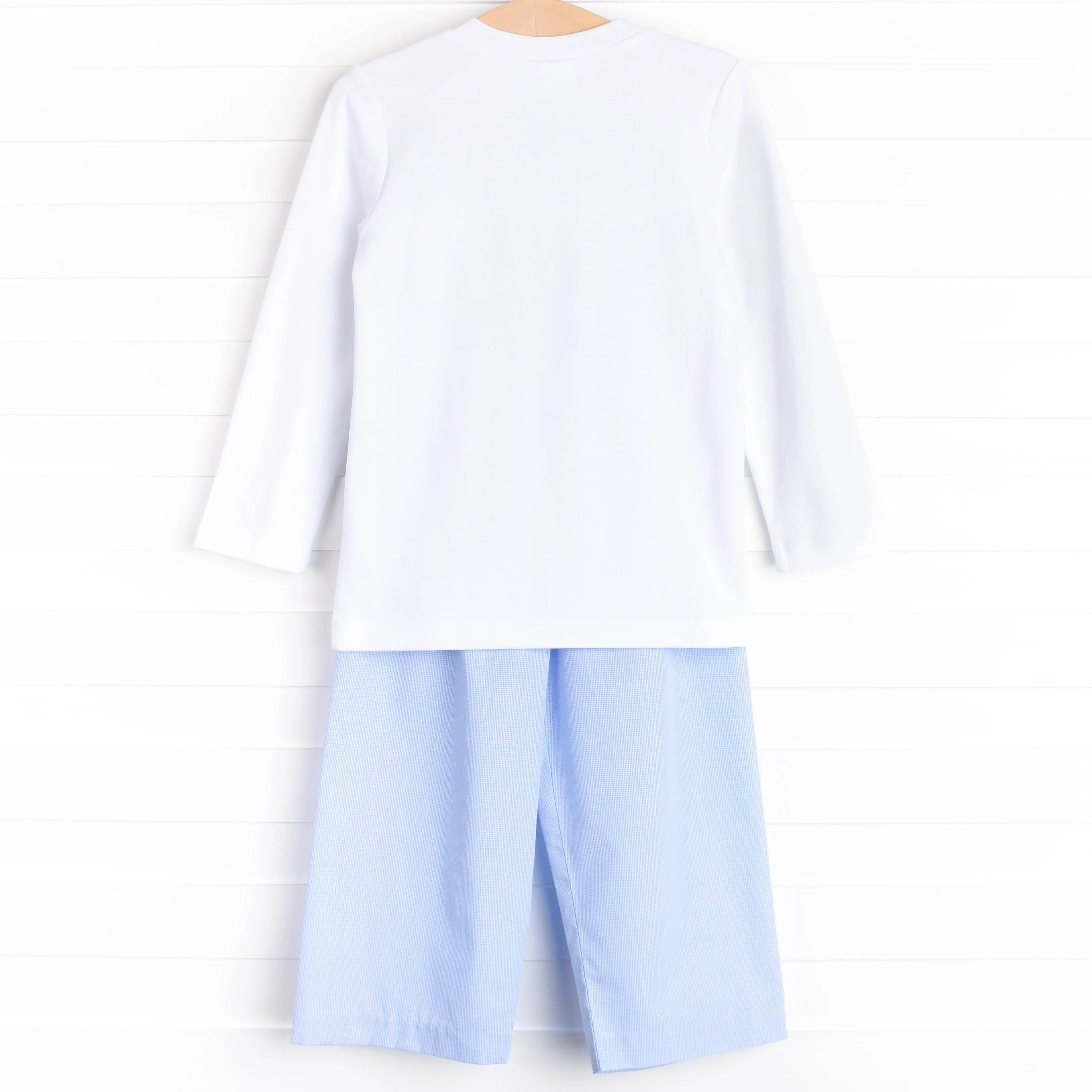 Away in a Manger Smocked Pant Set, Blue