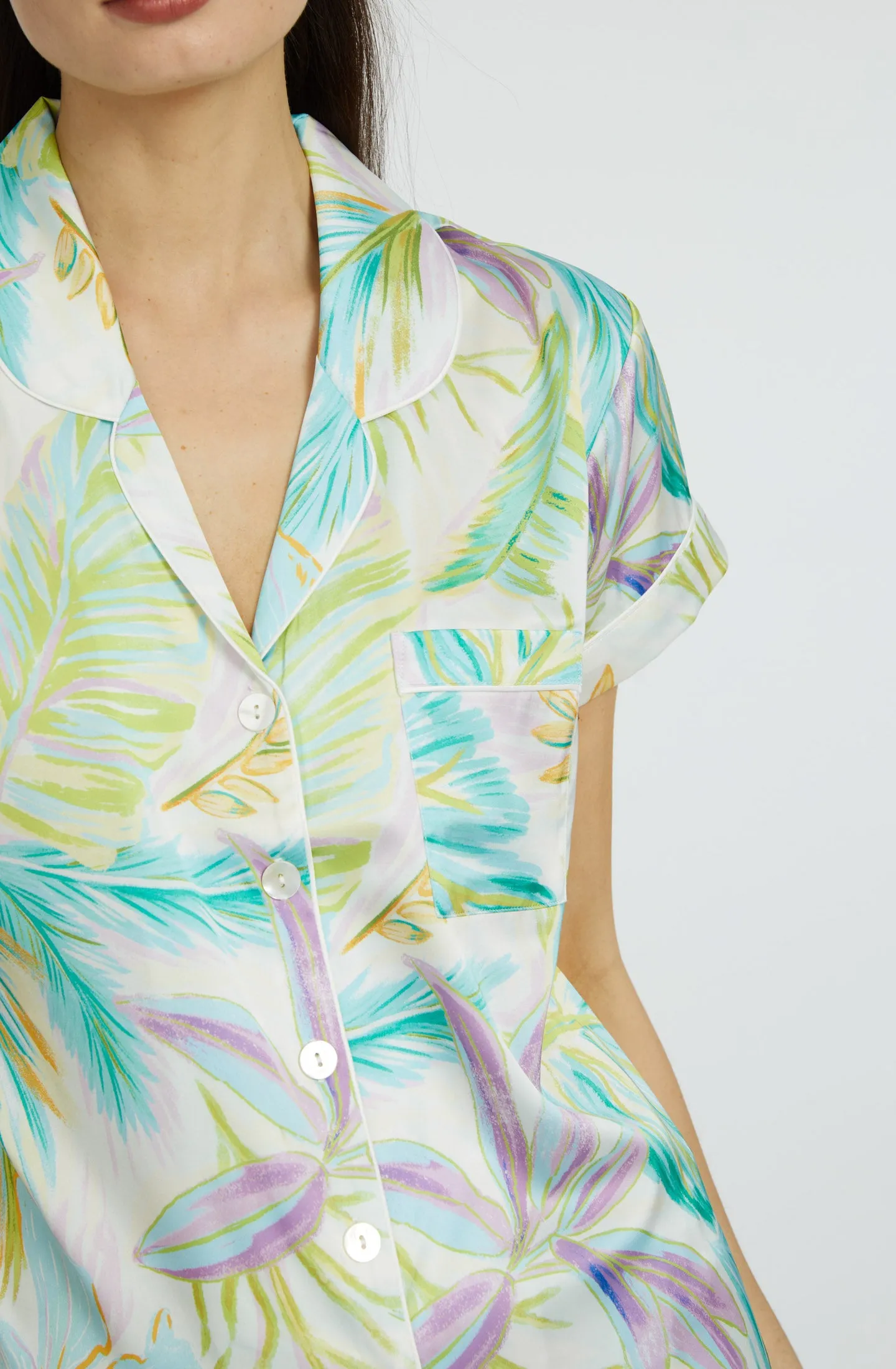 Bahamas Green Short PJ Set