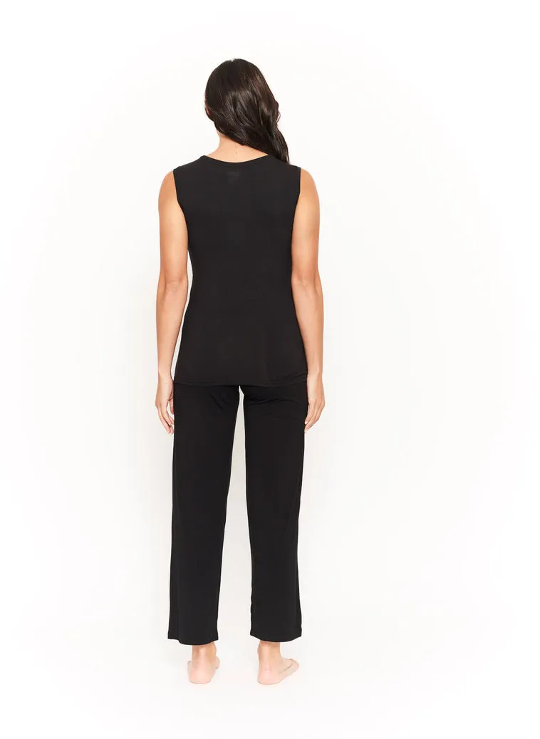Bamboo Tank Top - Black