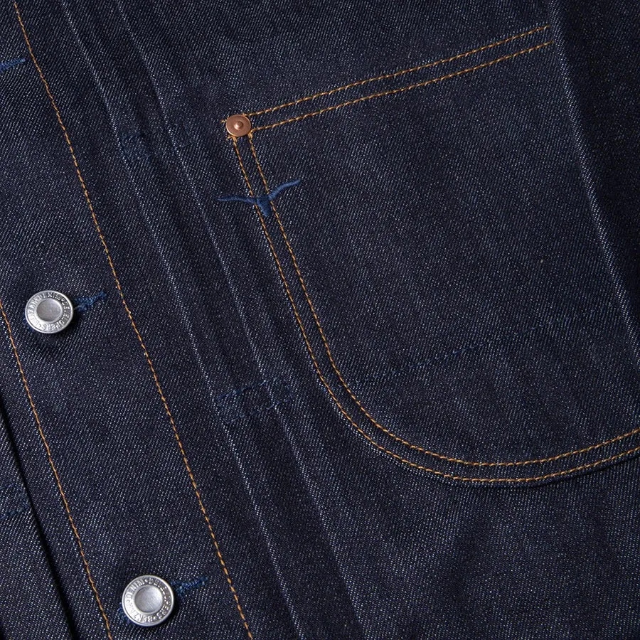 【Benzak Denim Developers】旗艦二號布料 牛仔夾克／BDJ-01 COWBOY JACKET special #2 15 oz. vintage indigo selvedge