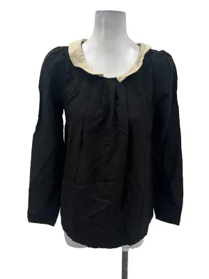 Black Contrast Blouse
