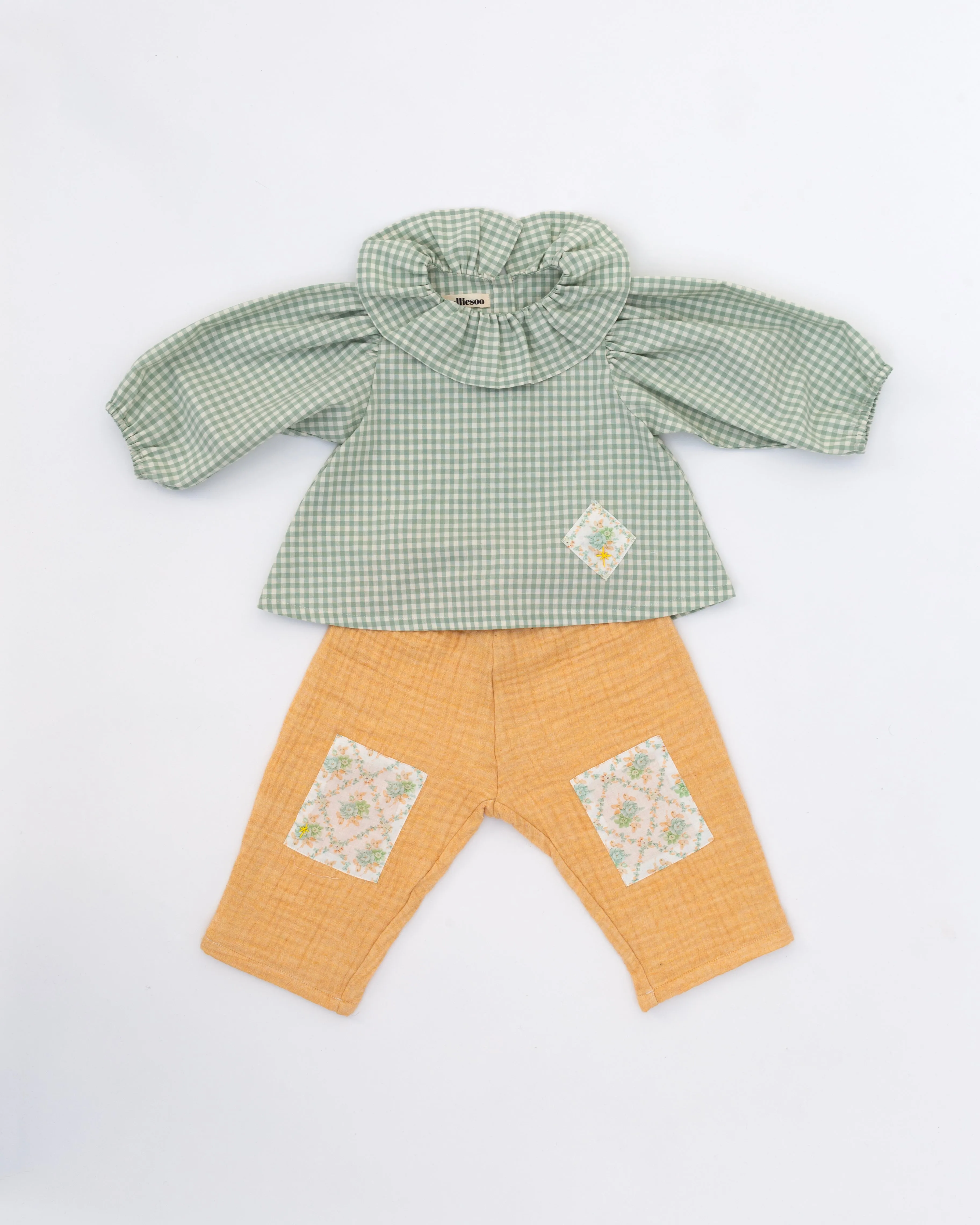 Blouse- Green Gingham Check