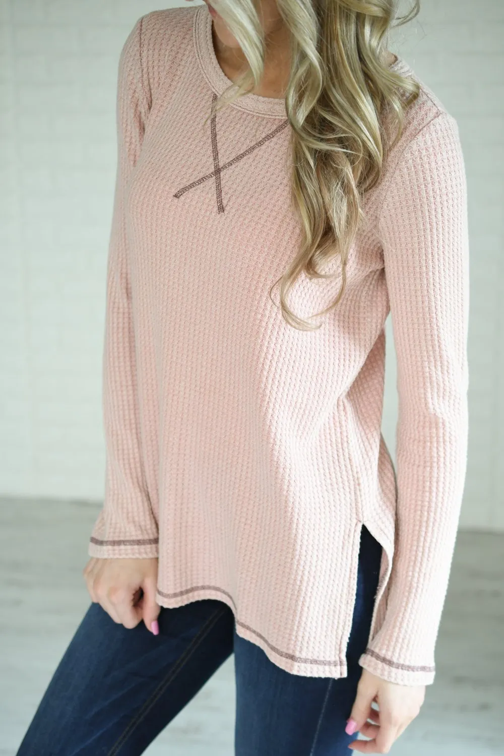 Blush Knit Thermal Top