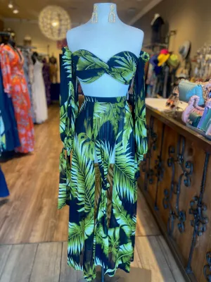 Bra Top Long Skirt Swim Set