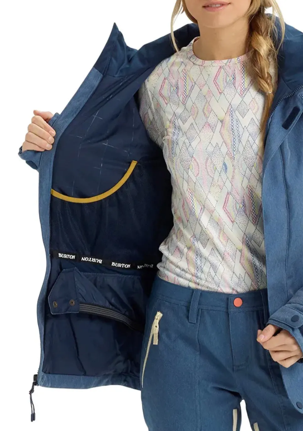 BURTON W JET SET JACKET LIGHT DENIM