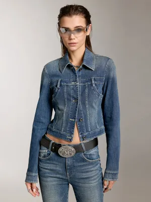Cargo Style Denim Jacket