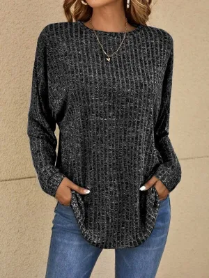 Casual Langarmshirt Schwarz - Lara