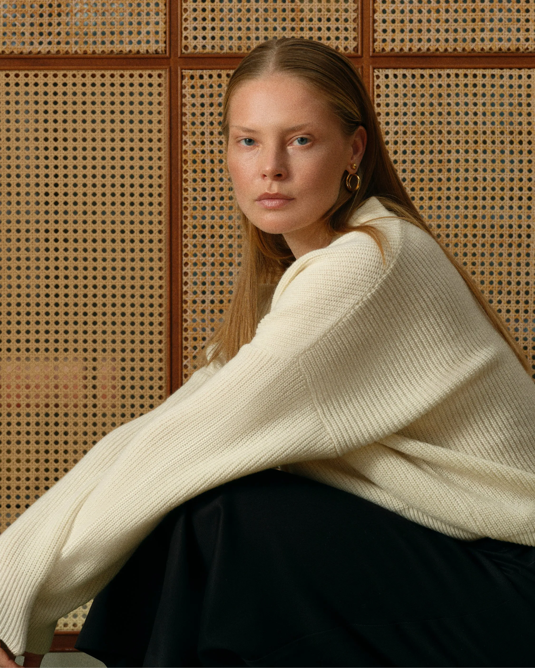 Celie V-Neck Wool Cashmere Cardigan