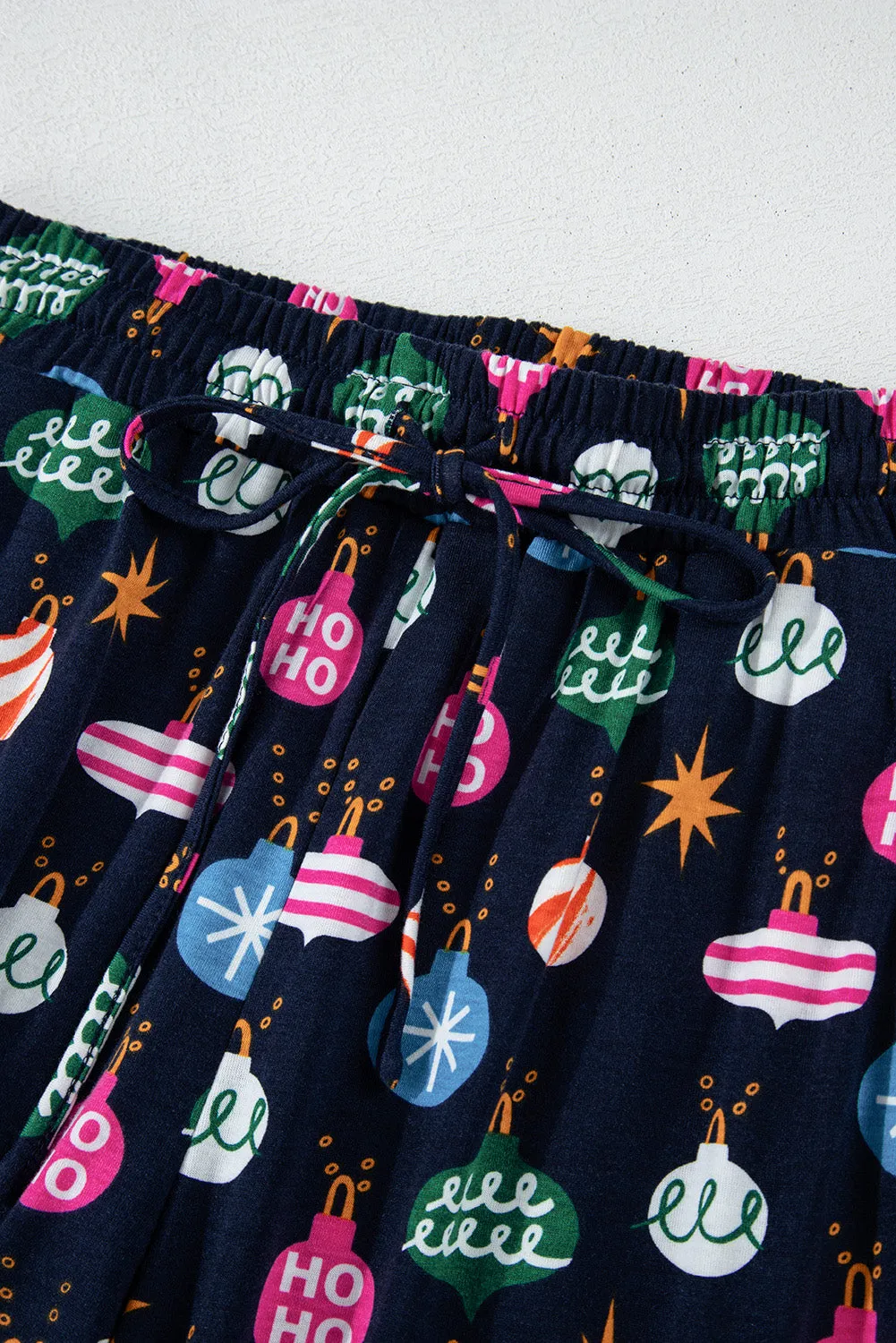 Christmas Ornament Print Loungewear Set