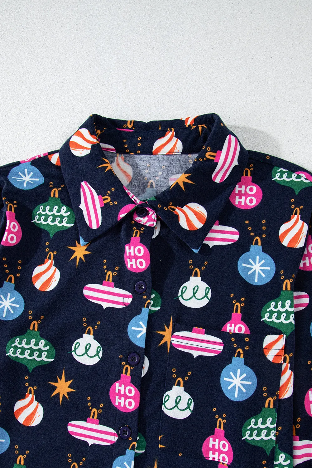 Christmas Ornament Print Loungewear Set
