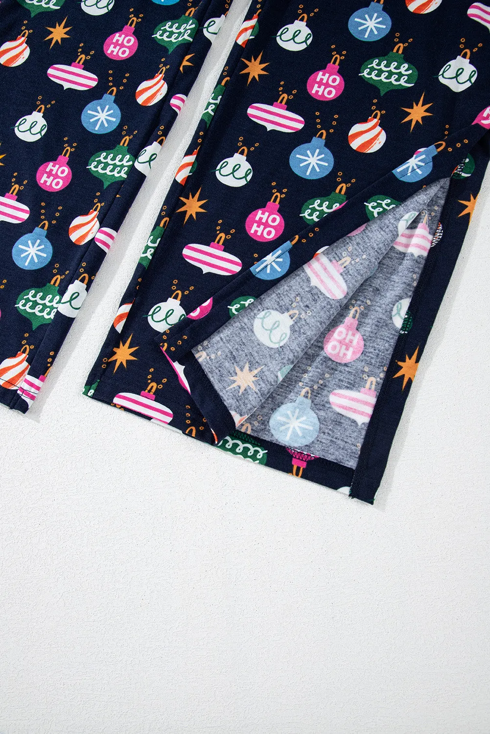 Christmas Ornament Print Loungewear Set