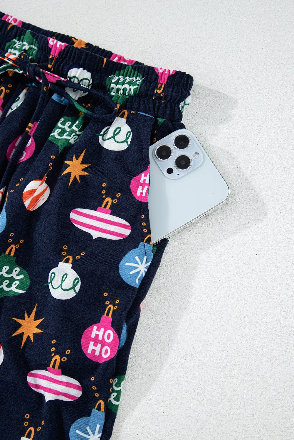 Christmas Ornament Print Loungewear Set