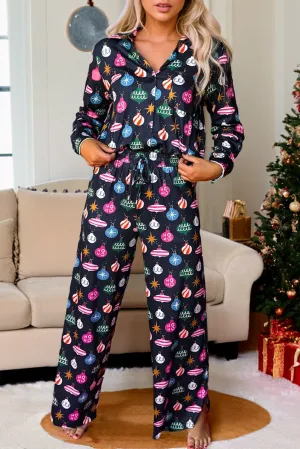 Christmas Ornament Print Loungewear Set