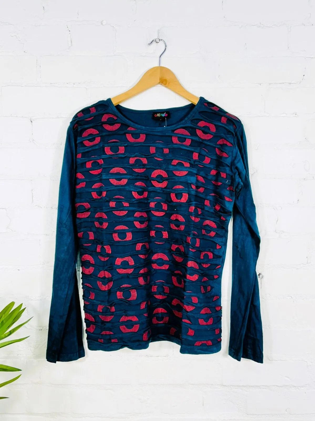 Circle Print Long Sleeve T-Shirt