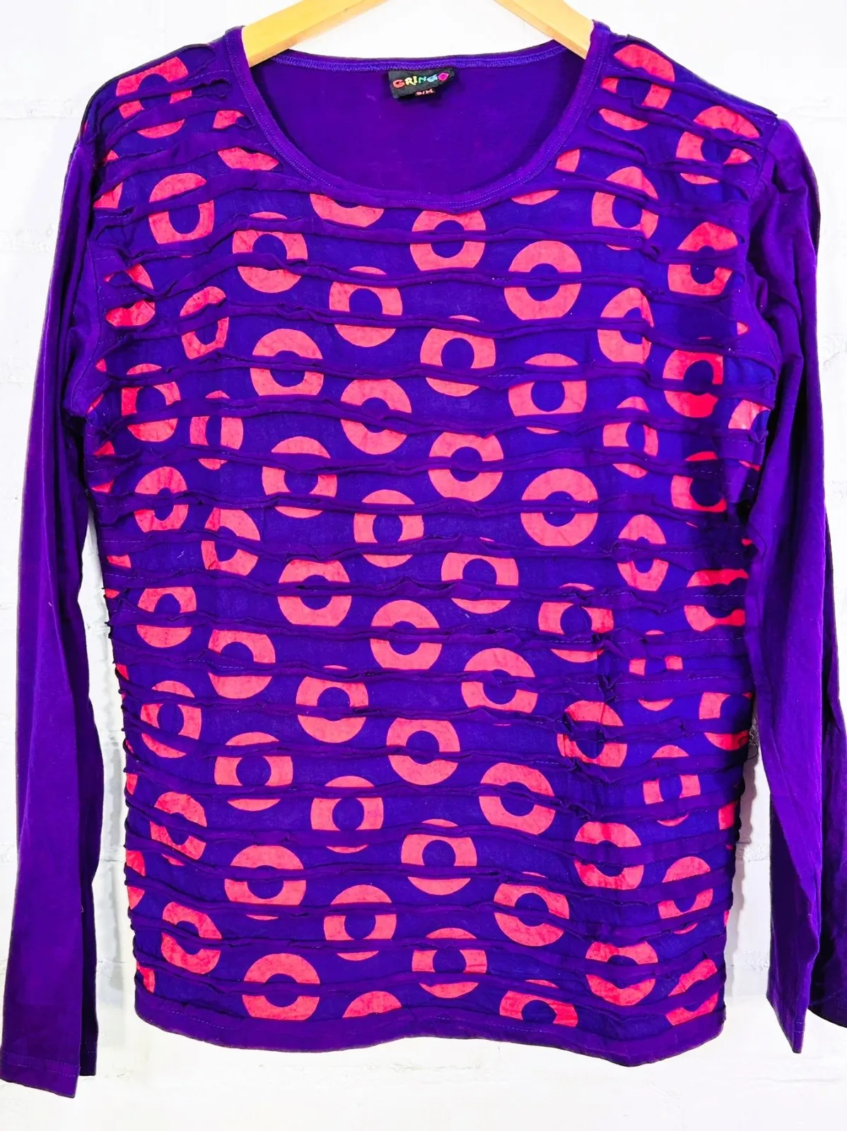 Circle Print Long Sleeve T-Shirt