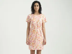 Cotton Blend Camouflage Round Neck Women Dresses