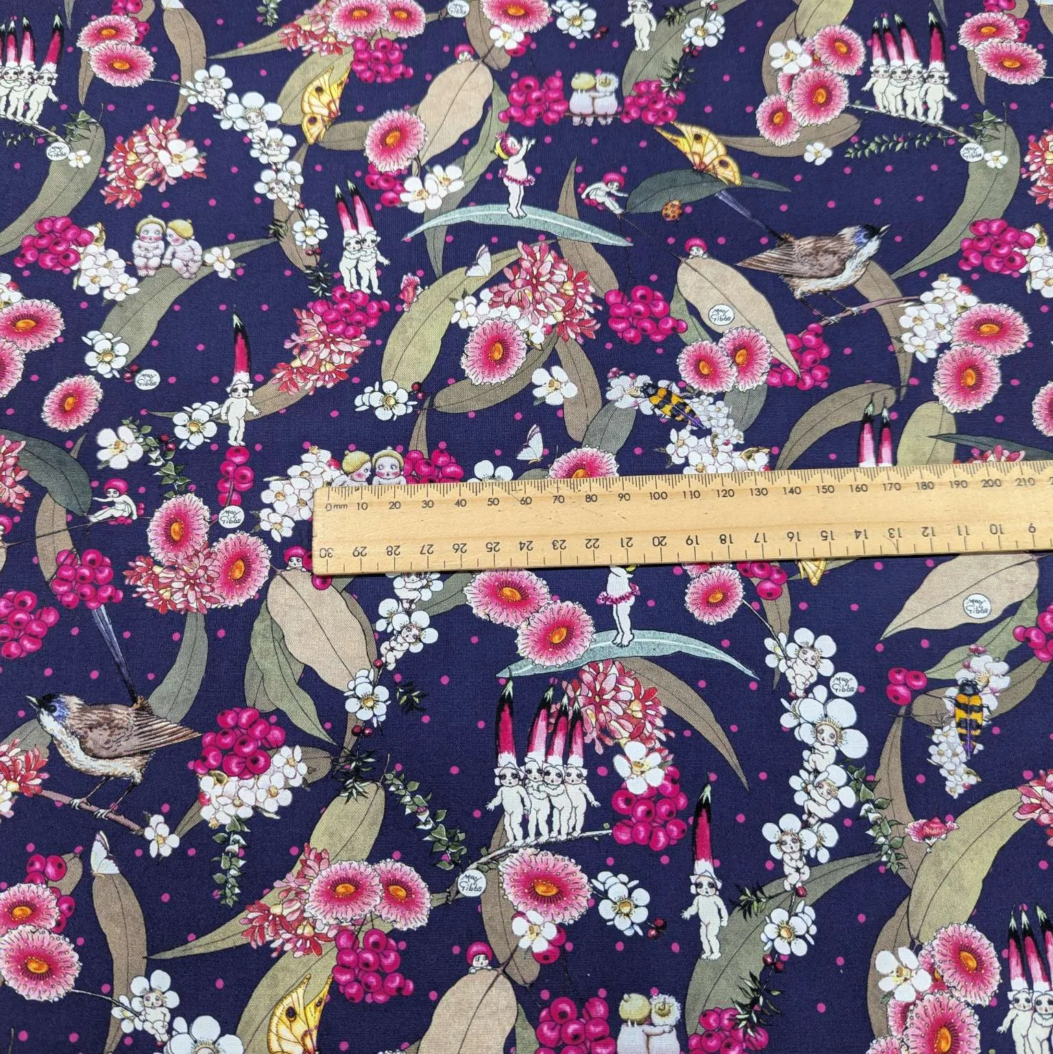 Cotton, May Gibbs - Native Berries in Navy