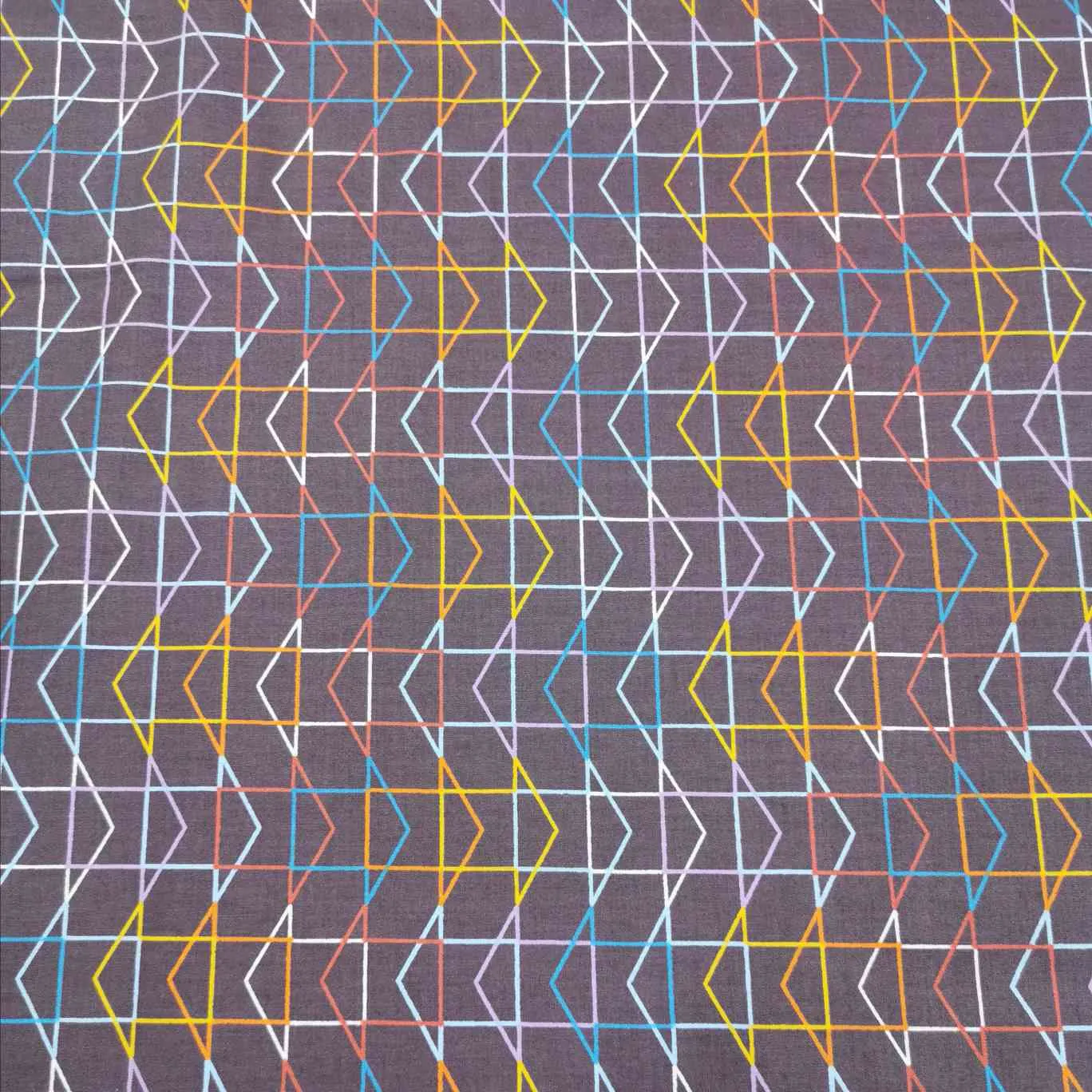 Cotton, To and Fro Arrows in Aubergine by Ruby Star Society