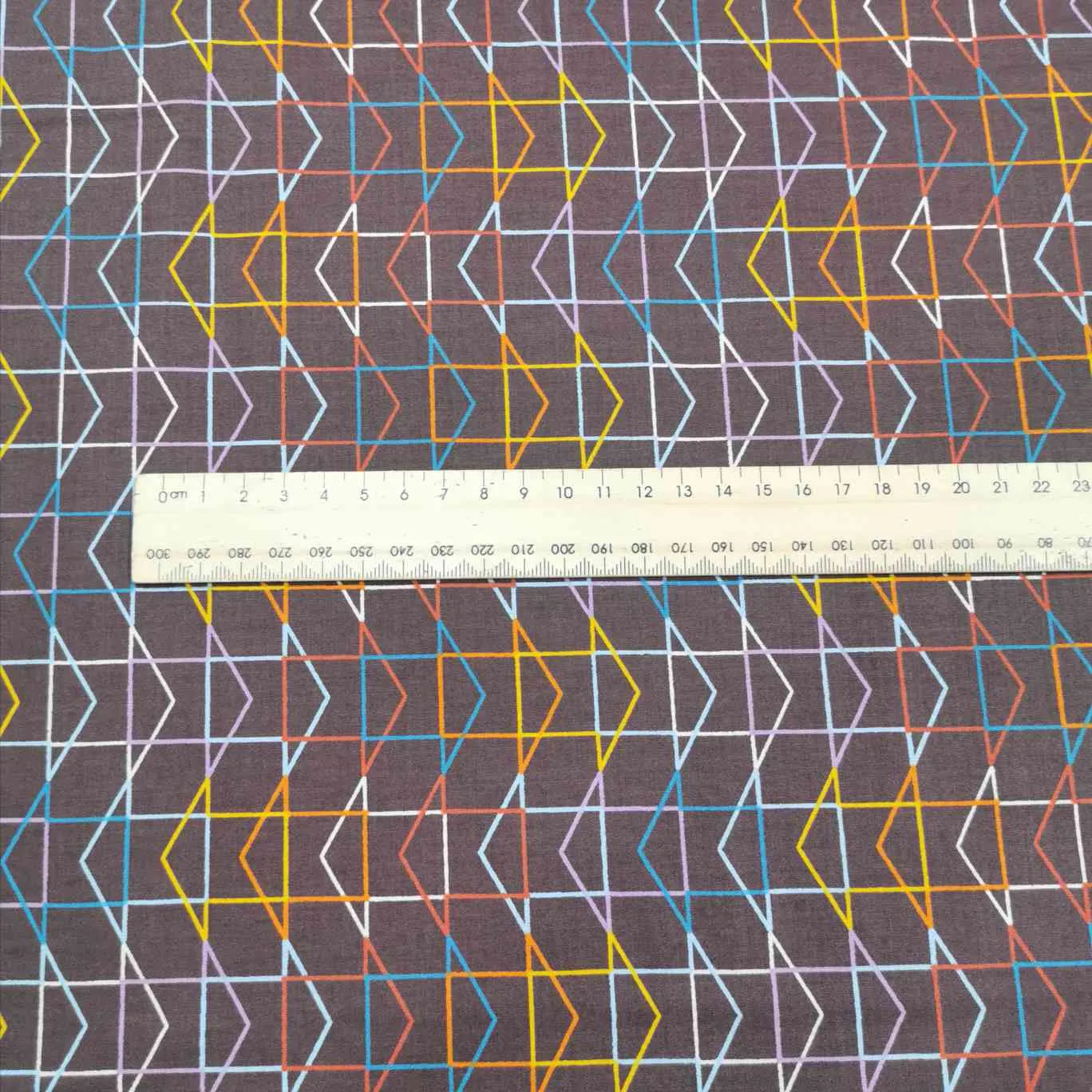 Cotton, To and Fro Arrows in Aubergine by Ruby Star Society