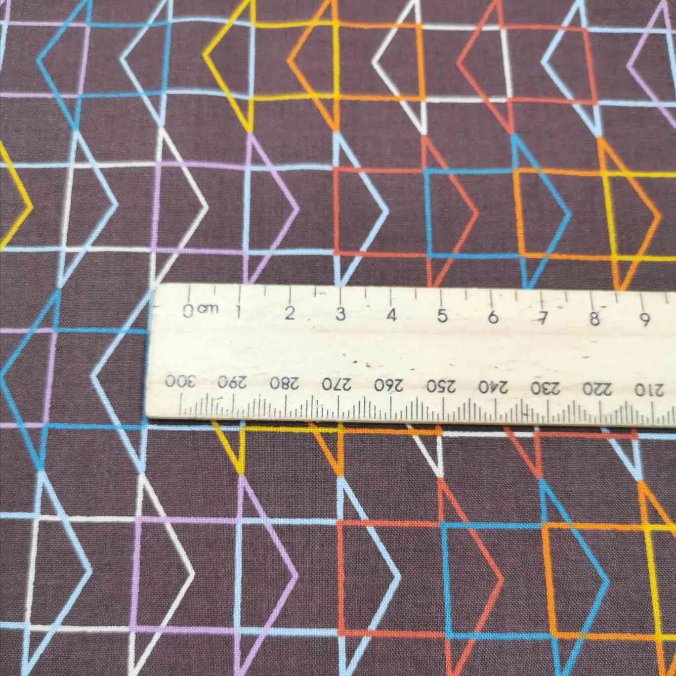Cotton, To and Fro Arrows in Aubergine by Ruby Star Society