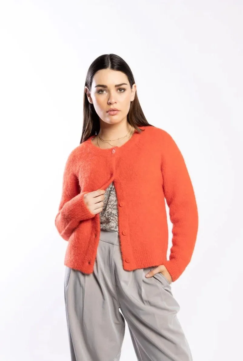 Cozy Cardi - Fire Orange