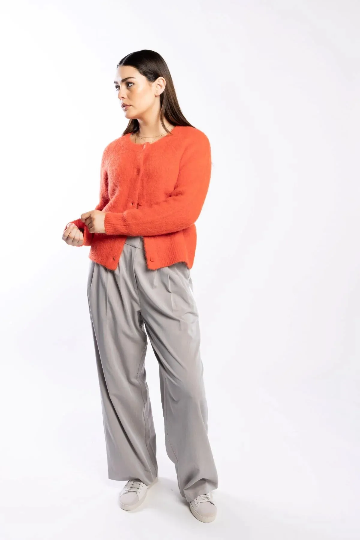 Cozy Cardi - Fire Orange