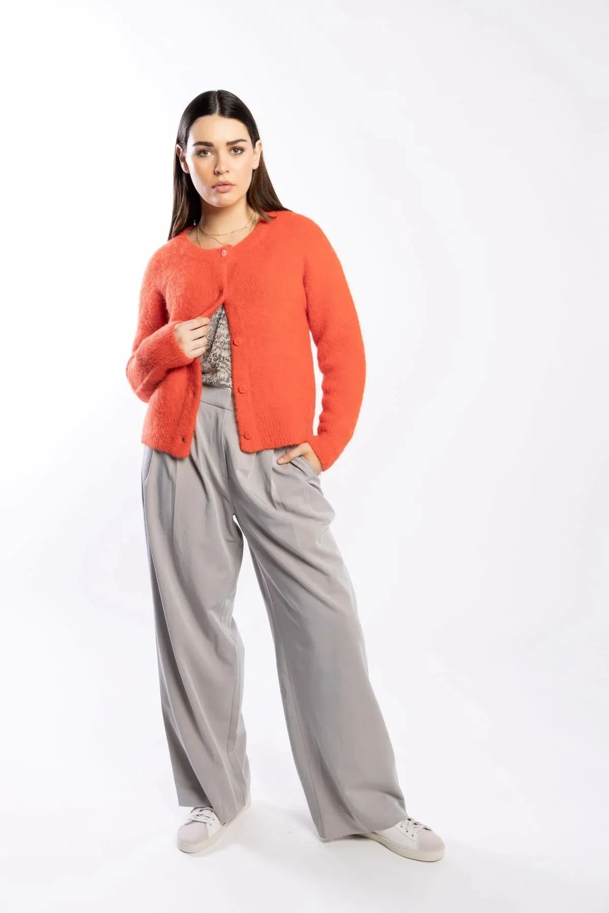 Cozy Cardi - Fire Orange