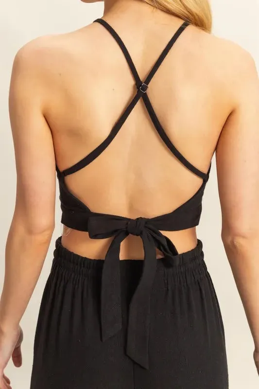 Crop Top and Cargo Pants Set