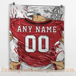 Custom Premium Quilt Blanket Arizona Jersey American Football Personalized Quilt Gifts for Her & Him