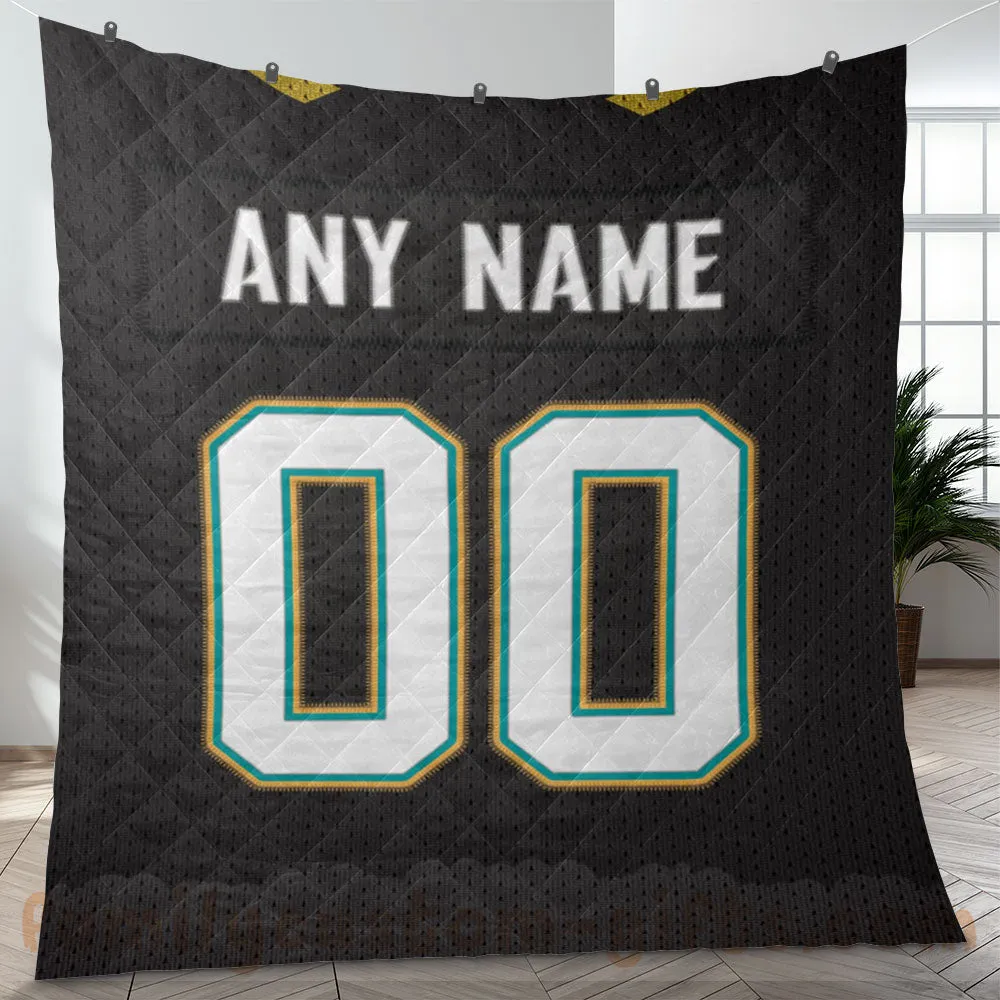 Custom Premium Quilt Blanket Jacksonville Jersey American Football Personalized Quilt Gifts for Her & Him