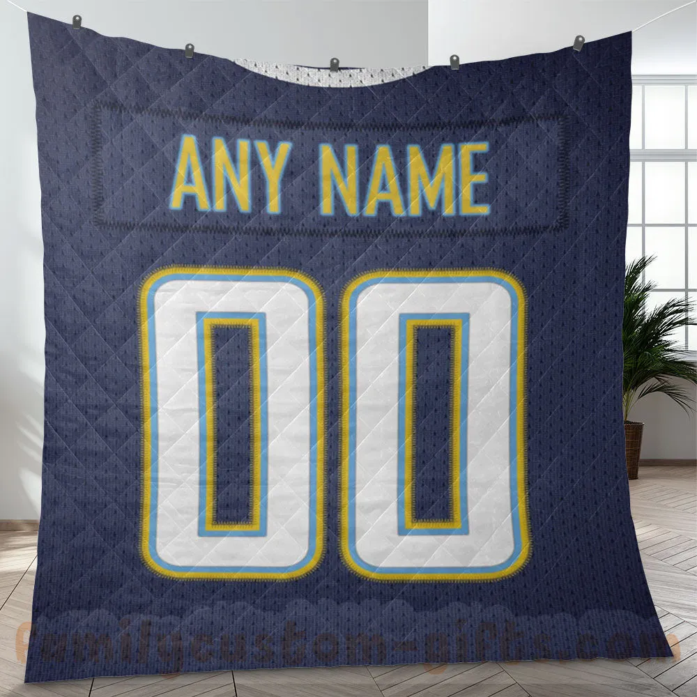 Custom Premium Quilt Blanket Los Angeles Jersey American Football Personalized Quilt Gifts for Her & Him