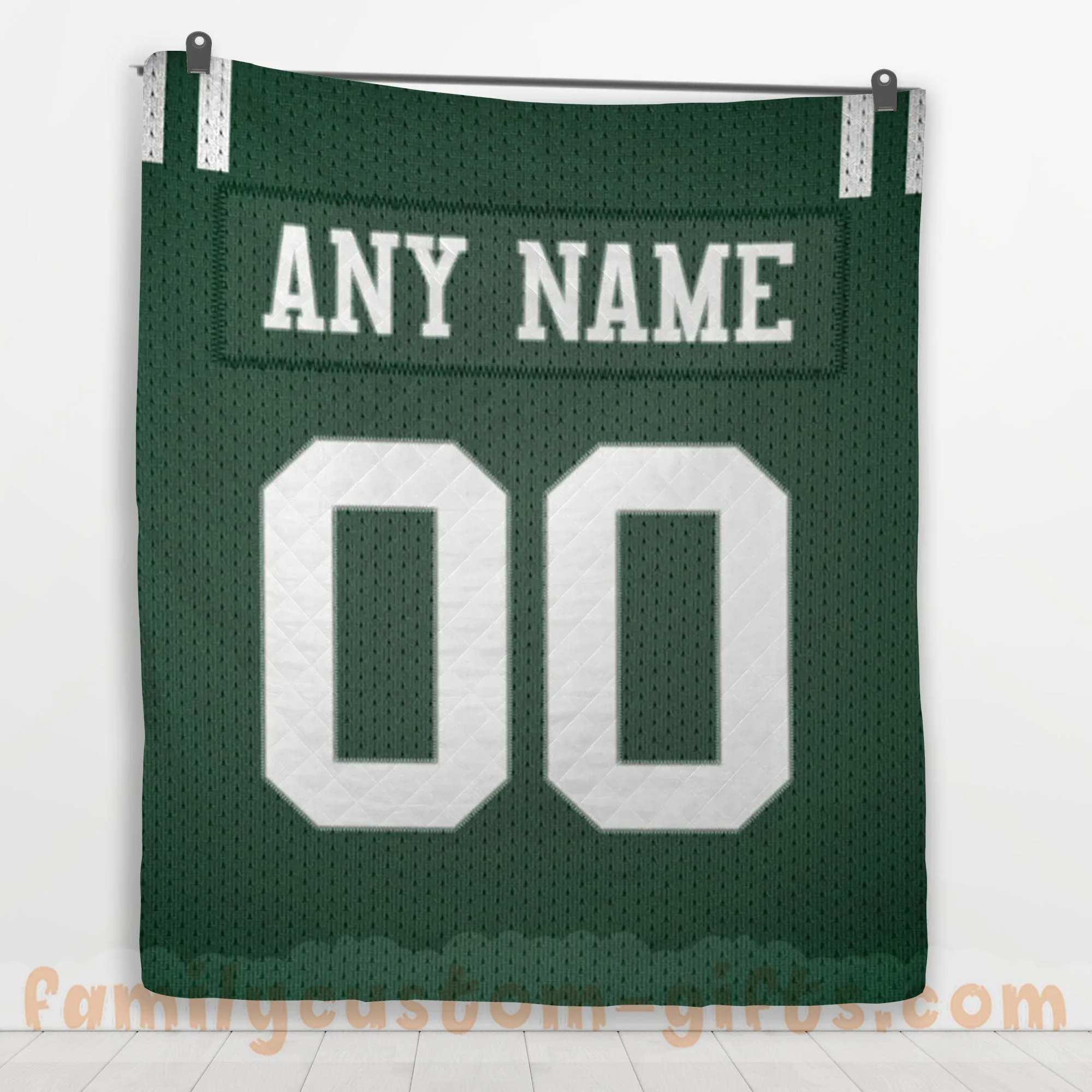 Custom Premium Quilt Blanket New York Jersey American Football Personalized Quilt Gifts for Her & Him