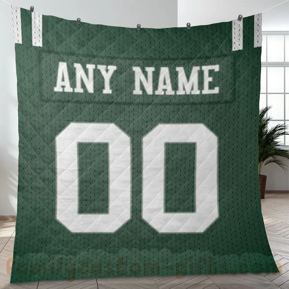 Custom Premium Quilt Blanket New York Jersey American Football Personalized Quilt Gifts for Her & Him