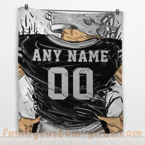 Custom Premium Quilt Blanket Oakland Jersey American Football Personalized Quilt Gifts for Her & Him