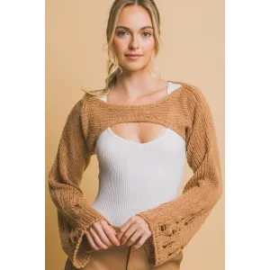 Cutout High Cropped Shrug